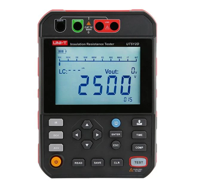 Máy đo điện trở cách điện UNI-T UT512D (2500V, 1.00TΩ)